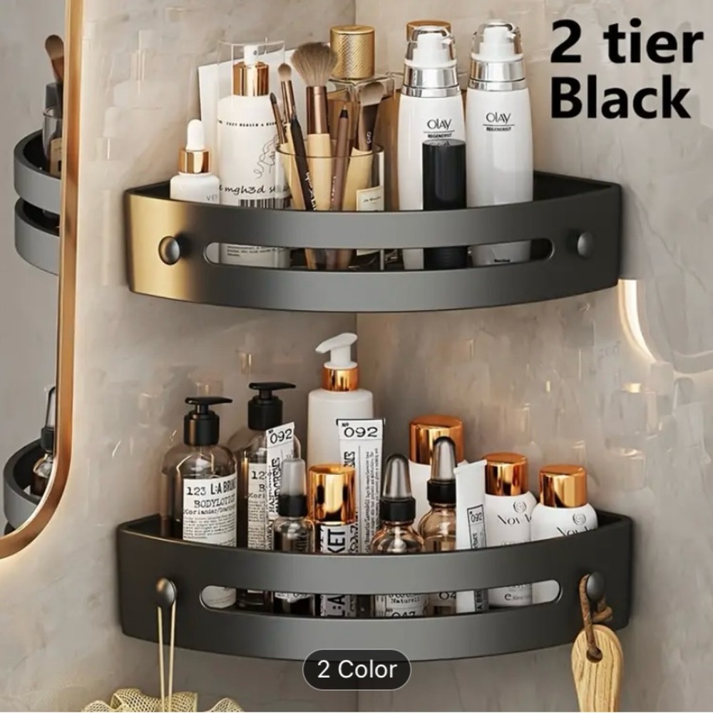 2pcs Bathroom Storage Rack, Corner Shower Caddy Organizer light weight